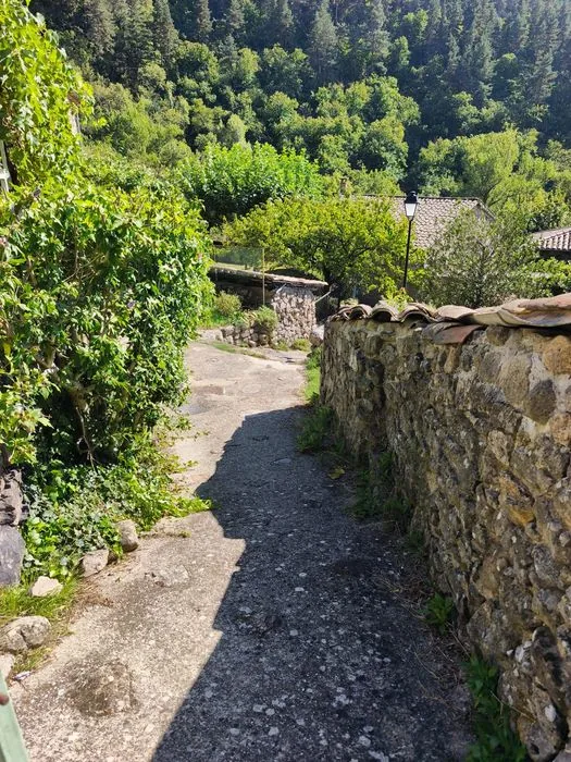 Façade en pierre du gîte les Vérag